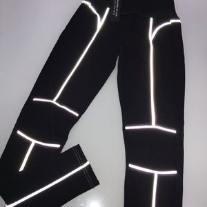 MANIERE DE VOIR REFLECTIVE PIPED LEGGINGS SIZE6